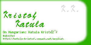 kristof katula business card